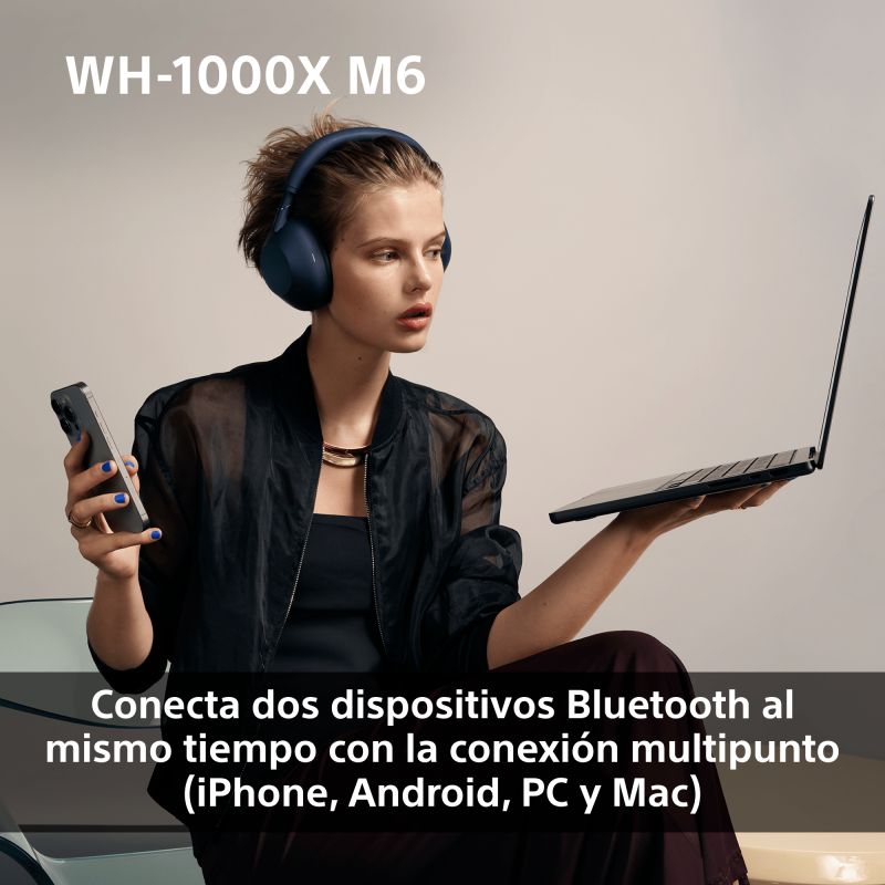 Sony AUDÍFONOS DE DIADEMA INALÁMBRICOS CON NOISE CANCELLING XM6BM